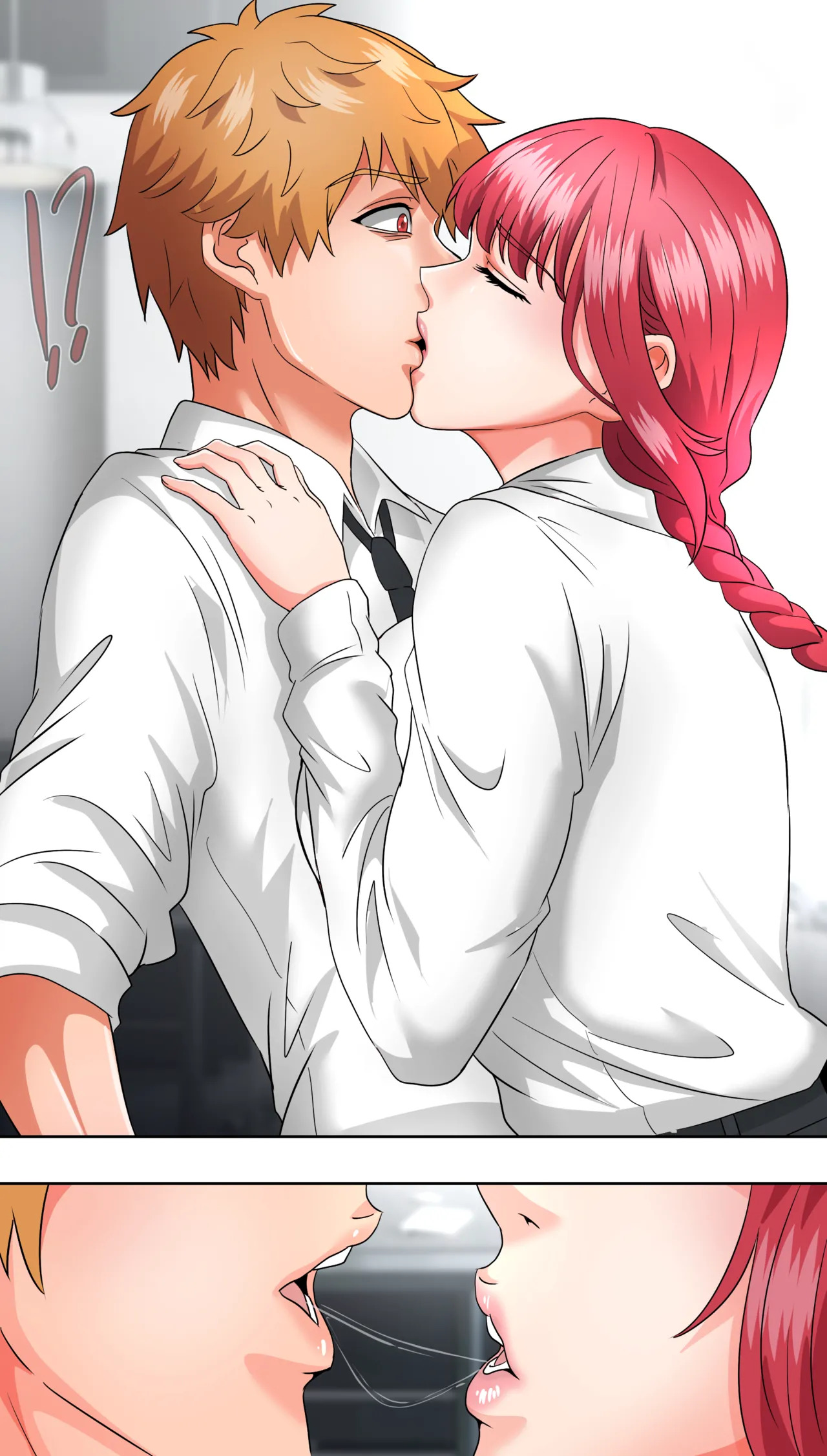 Makima & Denji: A Kiss Between Power and Surrender